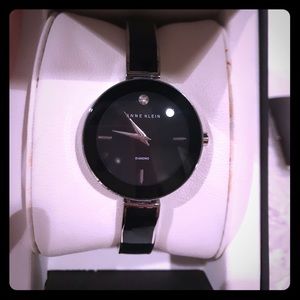 Anne Klein Ladies Black Elegant Watch
